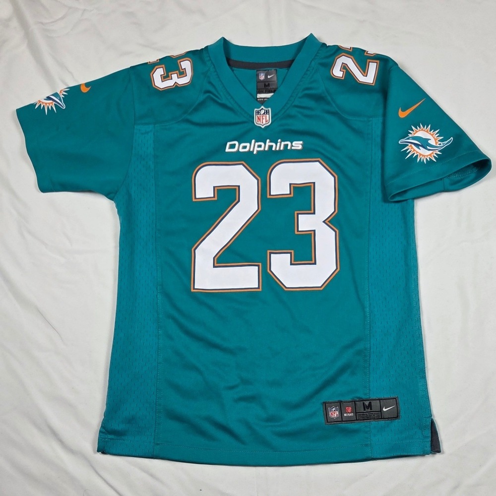 NIKE ON FIELD JAY AJAYI #23 MIAMI DOLPHINS YOUTH FOOTBALL JERSEY SIZE MD (10/12)